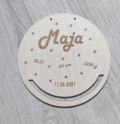 Obręcz koło 38 cm, baza do makramy, metryczka