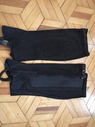 Czarne czapsy zamszowe obwód łydki 41cm