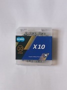 Łańcuch KMC X10 10- rzędowy, czarno- srebrny, 116 ogniw 