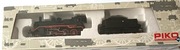 Kolejka PIKO HO - parowóz, wagon kontener, wagon platforma