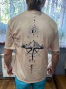 Koszulka T-shirt modna beżowa 