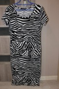 sukienka zebra George 40 L miękka długa