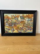 Obraz olejny Portowe miasteczko 