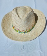 Kapelusz słomkowy plażowy przeciwsłoneczny Ekologiczny ręcznie malowany