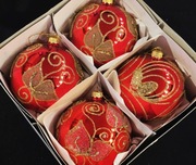 Duże Bombki choinkowe 4 szt. Lata 90 - te, retro bańki vintage prl