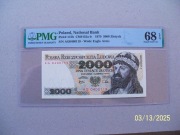2000 zł. 1979 ser.AG  PMG68  EPQ