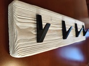 Wieszak ścienny, szczotkowany, bielony, 55 cm