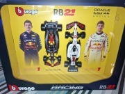 Bburago zestaw bolidów F1 Red Bull RB21 skala 1:43, Max Verstappen