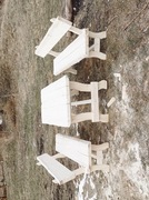 Meble ogrodowe góralskie z drewna 