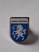 Herb gmina Serniki przypinka pin odznaka wpinka