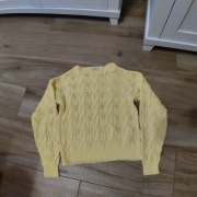 Sweter ażurowy żółty śliczny 