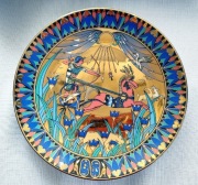 Talerz ozdobny Tutanchamon Motyw Egipski England 1990 vintage retro