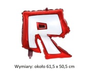 Balon foliowy Roblox Game logo litera R urodziny dekoracja 61,5x50,5cm