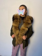 Parka z futrem z lisa