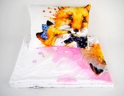 Koc panelowy z poduszką bawełna minky