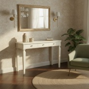 Konsola z litego drewna 105cm – 3 szuflady | Kolory RAL