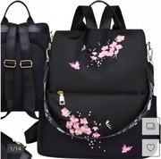 PLECAK Czarny POJEMNY 2w1 TOREBKA Wodoodporny