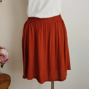 Nowa spódnica Janina r. 40, ceglasta, na gumce, lekka, casual, elegancka