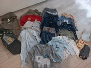 Ciuchy dla chłopca 68 74 kurtka body spodnie dresy bluza czapka 20 sztuk 