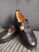 Czarne skórzane włoskie półbuty Mary Jane Carmen rozmiar 38