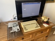 Amiga 600 (6 mb ram), karta CF 8 gb,komplet po recappie,100 dyskietek