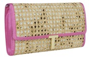 Ted Baker torebka Summer Floral Straw kopertówka różowa nowa z metką