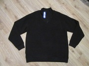 UMBRO męski ocieplany sweter wełniany na podszewce czarny _ XL