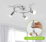 Lampa sufitowa spiralna 3 punktowa regulowana LED żarówki 3xGU10 