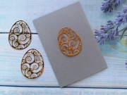 Scrapki złote jajka ażurowe 3szt.