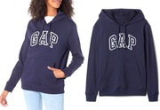 GAP granatowa bluza kangurka z kapturem logo XL
