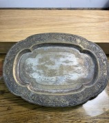 taca miedziana z resztkami sreba, wietnam - czas wojny , polowa 20 wieku