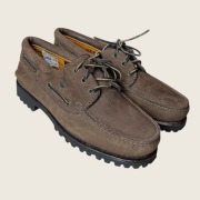 Brązowe skórzane zamszowe mokasyny męskie Timberland 43/43,5