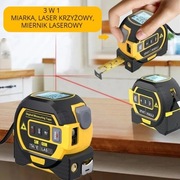 Miarka 3 w 1 dalmierz laserowy laser krzyżowy 