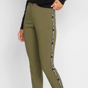 SPODNIE damskie Z LAMPASEM I ZAPIĘTKAMI r.36, 71%wiskoza