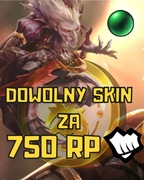 Dowolny skin za 750 RP na Twoje konto lol League of legends  