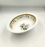 Kolorowa miska plastikowa z kwiatowym wzorem retro ozdobna lata 80 PRL