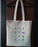 Eko torba ręcznie malowana torba materiałowa na zakupy shopper bag