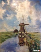 Pejzaż z wiatrakiem