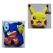 Zestaw Koc Narzuta  i Poduszka Pokemon Pikachu 