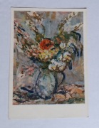 STARA KARTKA POCZTOWA KWIATY