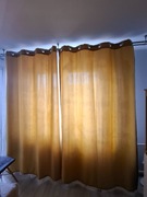 5 zasłon zaciemniających na przelotkach 145x245 kolor musztardowy