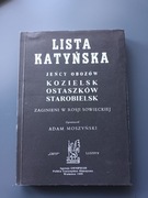 Książka  Lista Katyńska Adam Moszyński wyd 1 1989