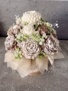 Flowerbox z wosku sojowego, prezent, urodziny, komunia, dzień mamy