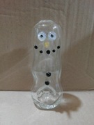 Duża, szklana lufka Bałwan do CBD na Prezent 