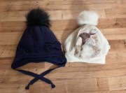 Czapki na zimę dla dziewczynki 2-3 lata