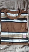 Levi's t-shirt rozm L jak XL/XXL brązowe pasy 