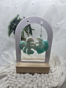 Kolczyki monstera variegata 