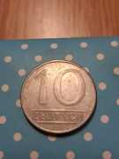 Polska moneta 10 zl z roku 1986