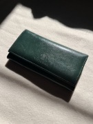 Damski portfel butelkowa zieleń zielony skórzany portfel