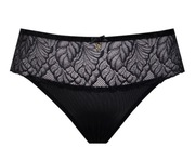 Stringi z wyższym stanem Samanta Amelia C400 r. XL, czarne, koronka